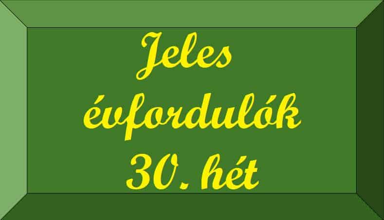 Jeles évfordulók